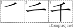 Kanji Stroke Order Diagram