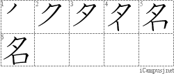 Kanji Stroke Order Diagram