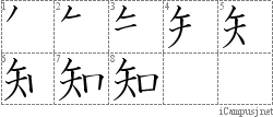 知: Stroke Order Diagram