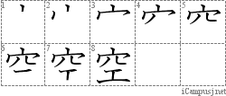 Kanji Stroke Order Diagram